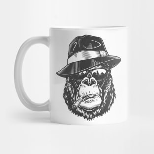 Smoking Gorilla with Hat Mug